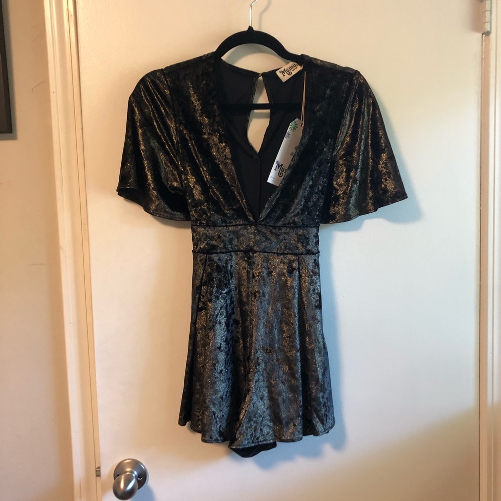 NWT velvet flattering SMYMM romper
